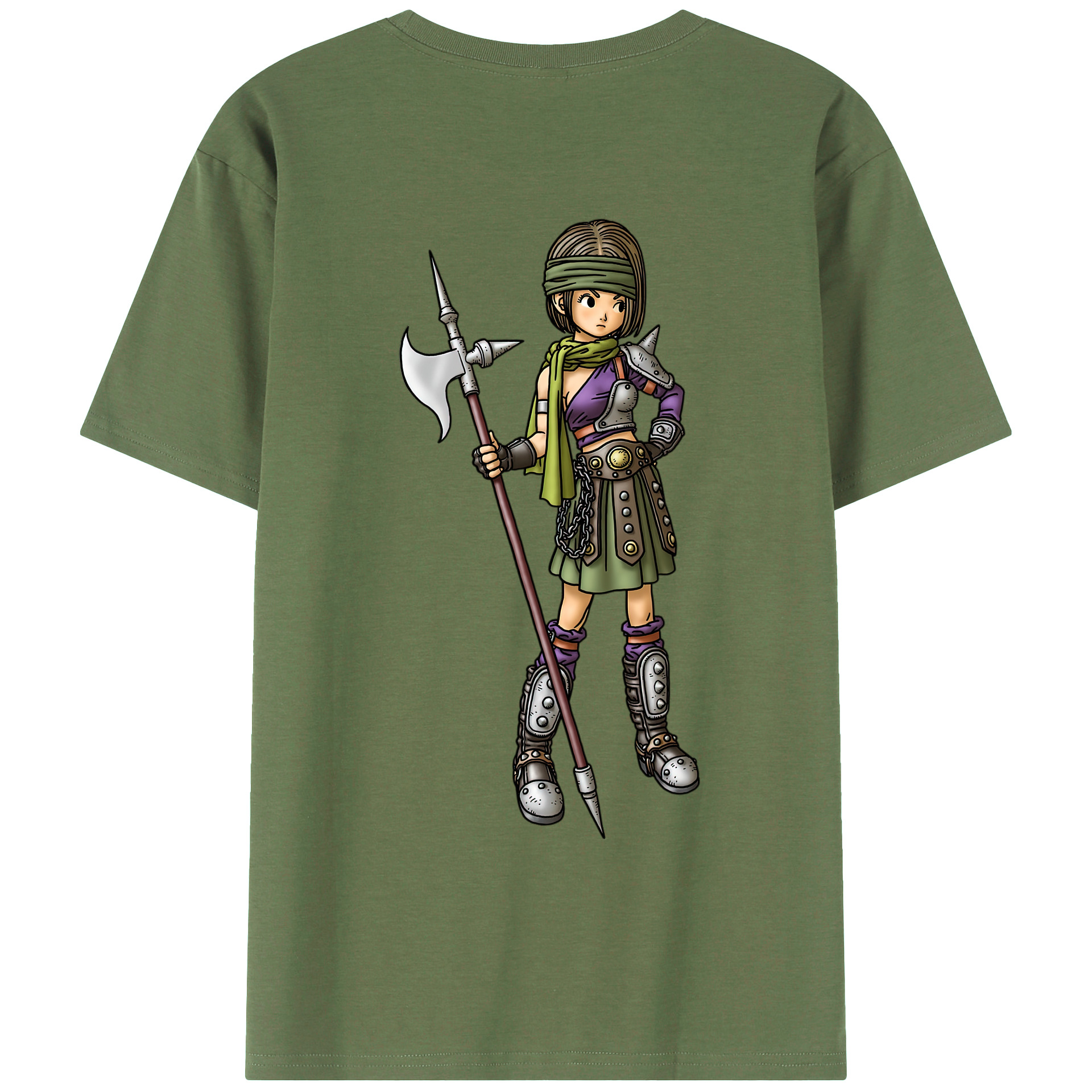 （画像用） ドラゴンクエスト Doragon Kuesuto Dragon Quest 綿100％ メンズ半袖Tシャツ（バックプリント） 通気性